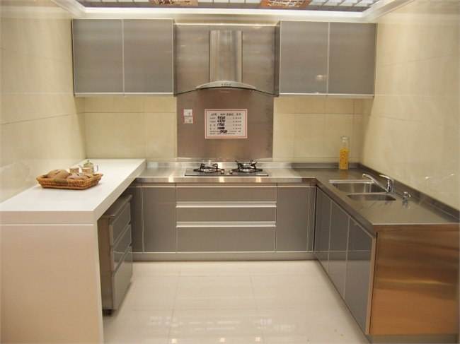 现代风不锈钢整体橱柜