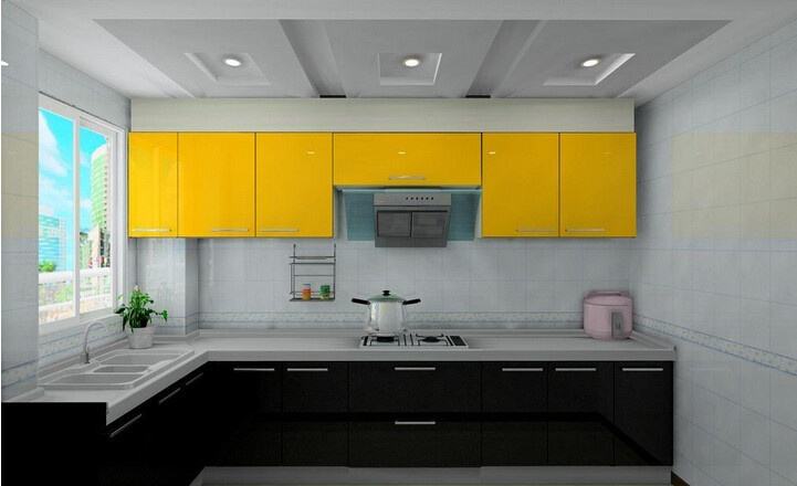 现代风不锈钢整体橱柜