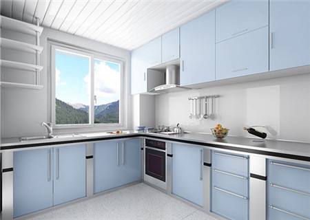 现代风不锈钢整体橱柜